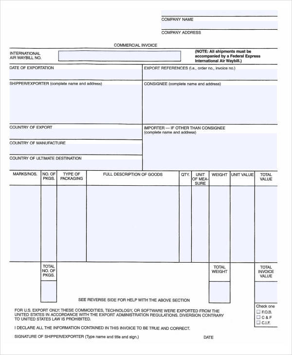 free 40 sample printable invoices in ms word pdf