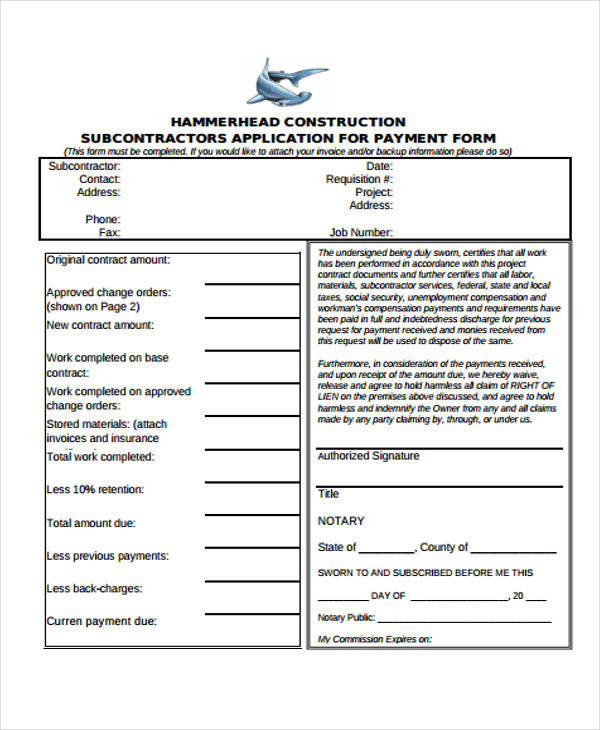 construction payment requisition form