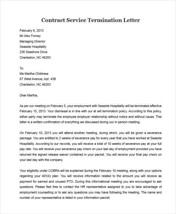 31 Sample Service Letters