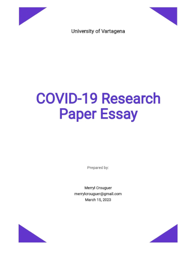 covid 19 research paper essay template