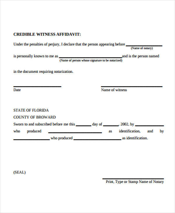 general affidavit template