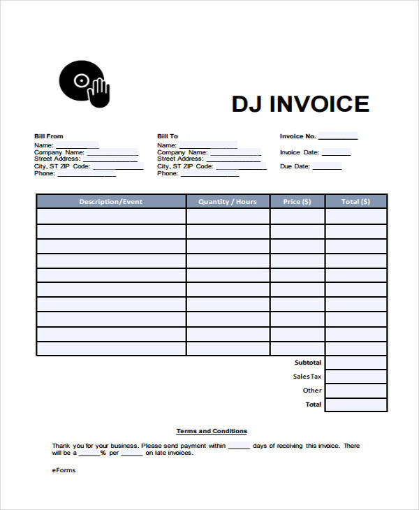 FREE 40+ Sample Printable Invoices in MS Word PDF