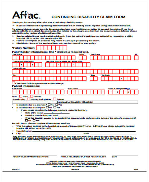 FREE 50+ Sample Claim Forms in PDF MS Word