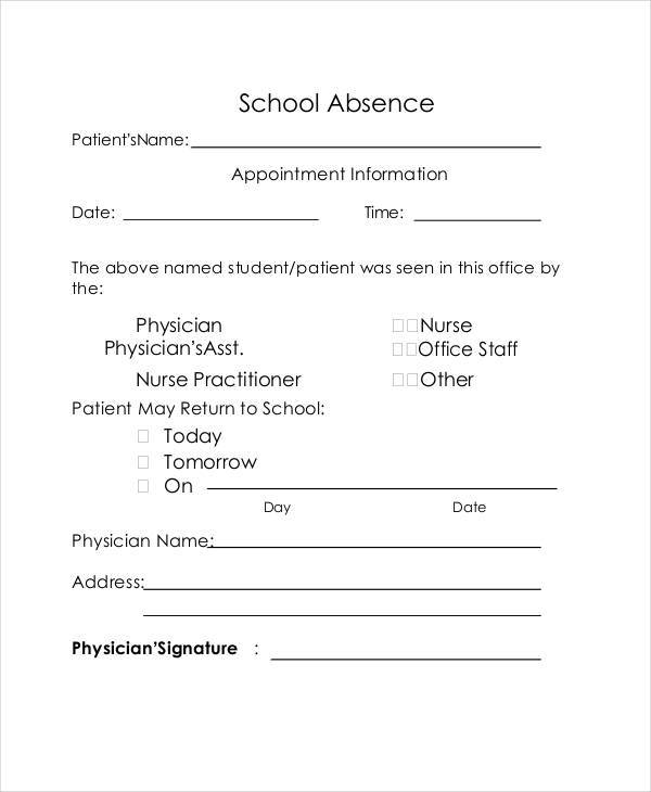 doctor appointment note for school1