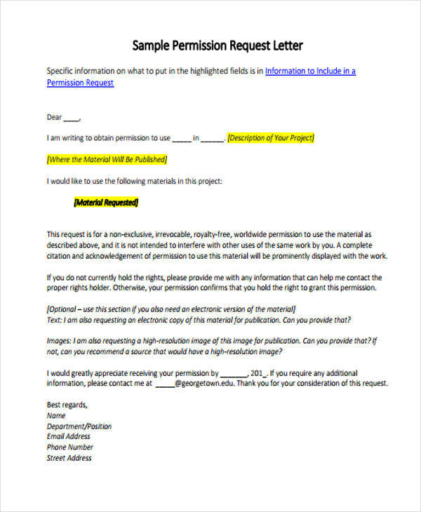 sample letter of request for materials needed