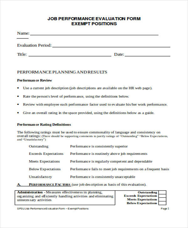 employee appraisal feedback form