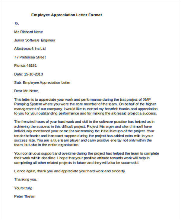 dentrodabiblia: employee recognition letter