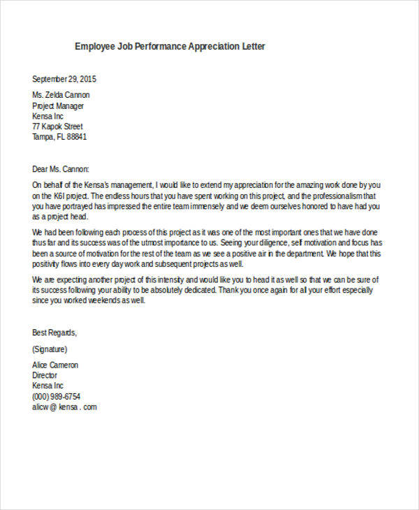 FREE 32 Appreciation Letter Templates In MS Word PDF