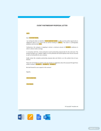 event partnership proposal letter template