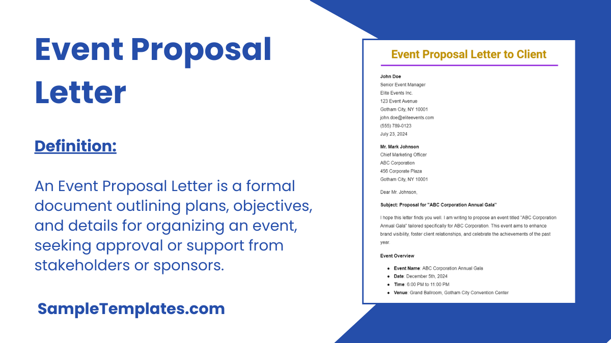 Event Proposal Letter