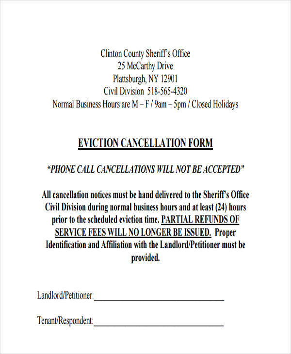 eviction cancellation notice form1