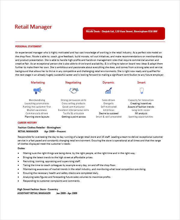 fashion retail manager