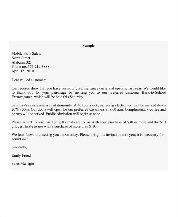 bussiness event invitation letter