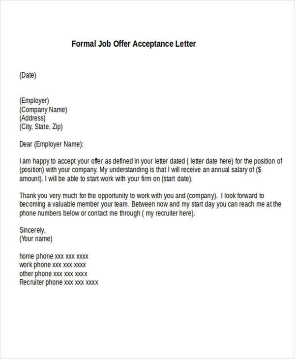 FREE 76 Acceptance Letter Templates In MS Word Pages Google Docs PDF