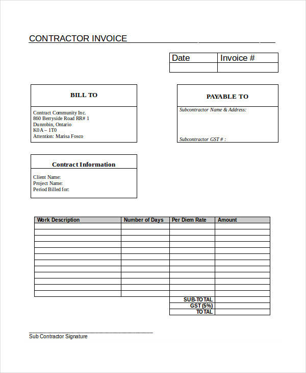 free 33 invoices in ms word pdf