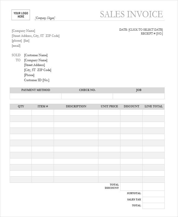 free 40 sample printable invoices in ms word pdf