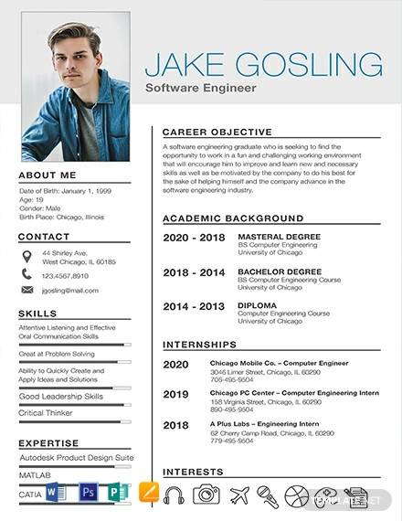 simple resume format in word for freshers