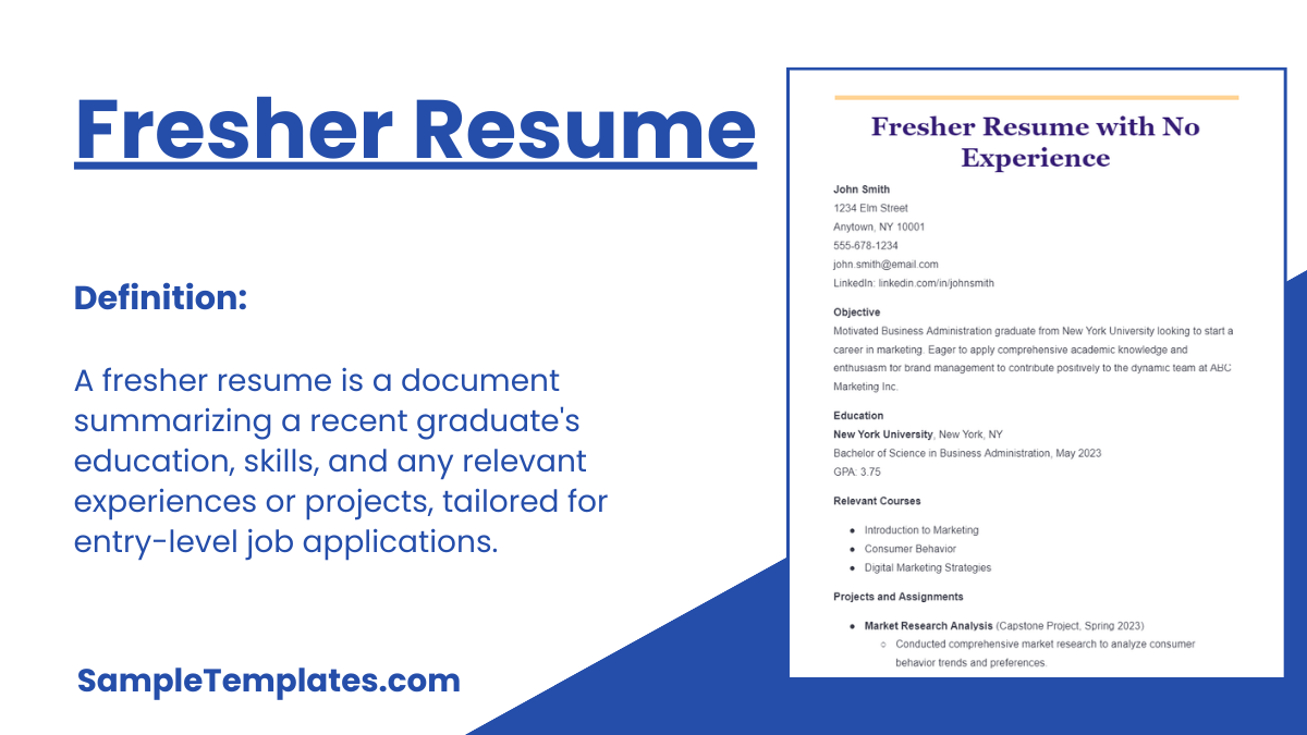Fresher Resume