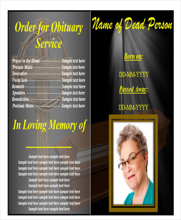 FREE 35+ Printable Obituary Samples in PDF | MS Word