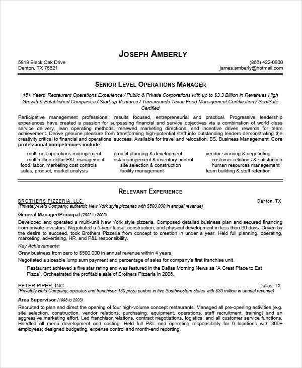 hr manager resume word format