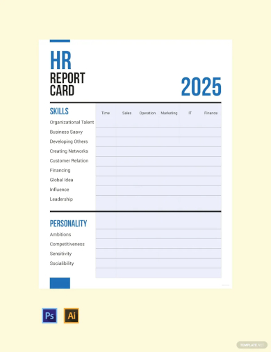 hr report card template