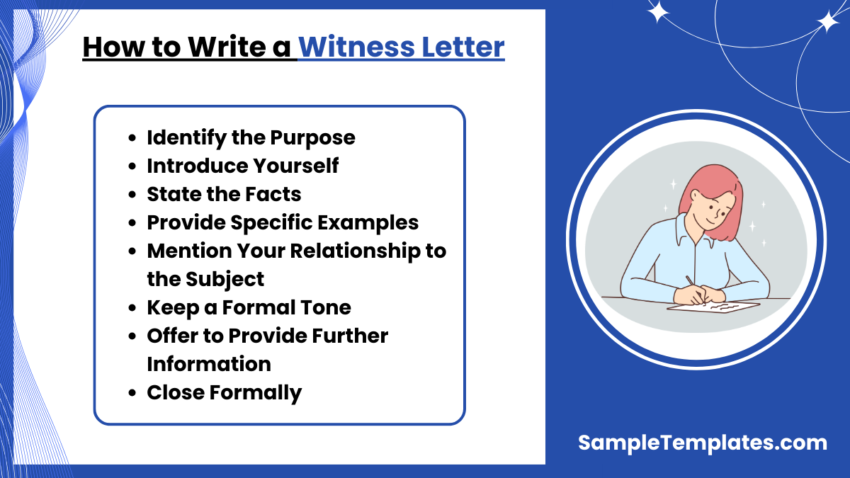 how to write a witness letter