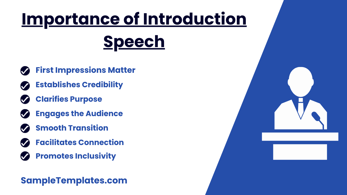 importance of introduction speech