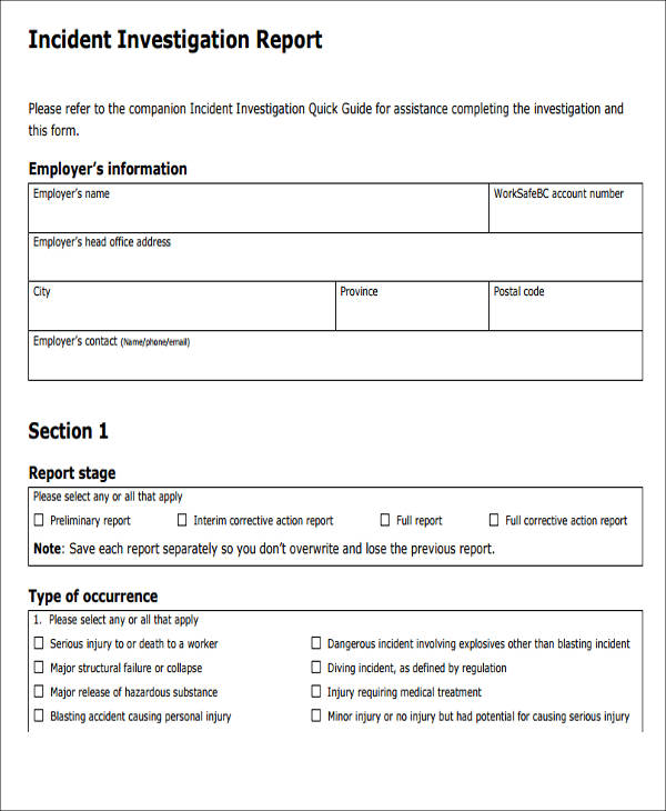 incident preliminary investigation report1