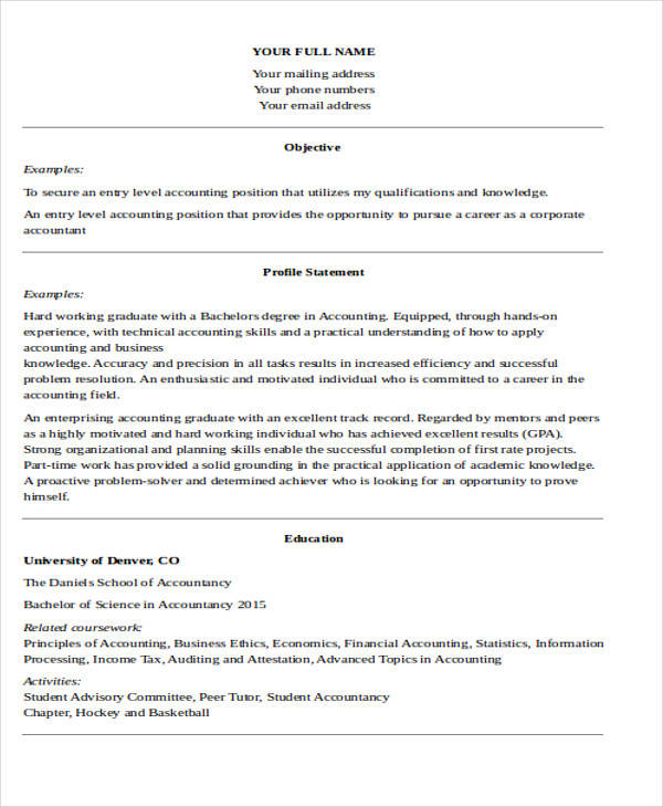 free 36 accountant resume samples in ms word  pages