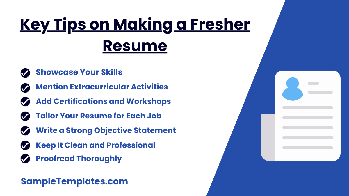 key tips on making a fresher resume