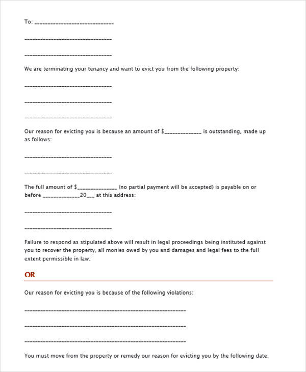 legal eviction form1
