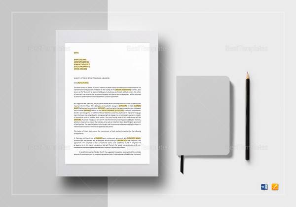 letter of intent acquisition of business template