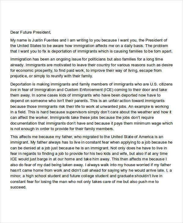 letter of support to stop deportation