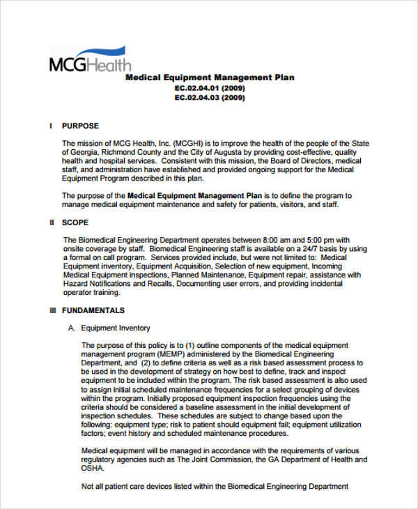 Equipment replacement plan Equipment replacement plan picture