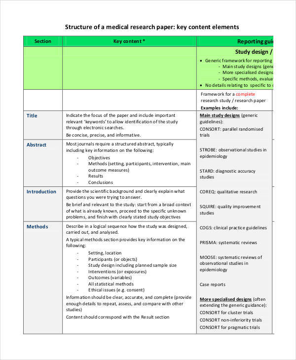 research paper in medical field