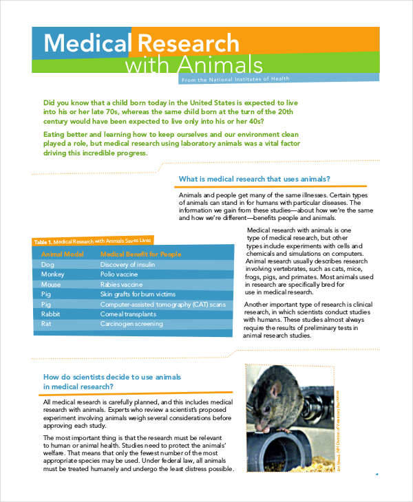 medical research on animals