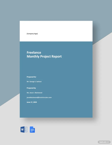 monthly freelance project report template