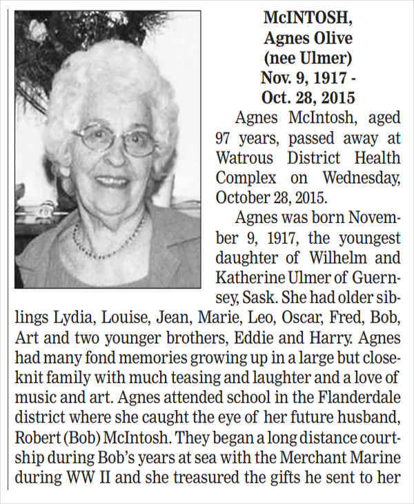 sample obituary pages with pictures
