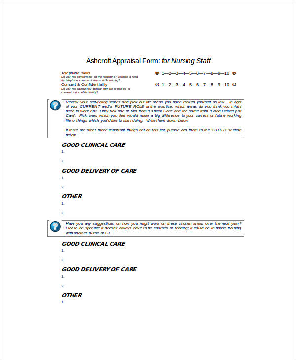 nursing appraisal form sample1