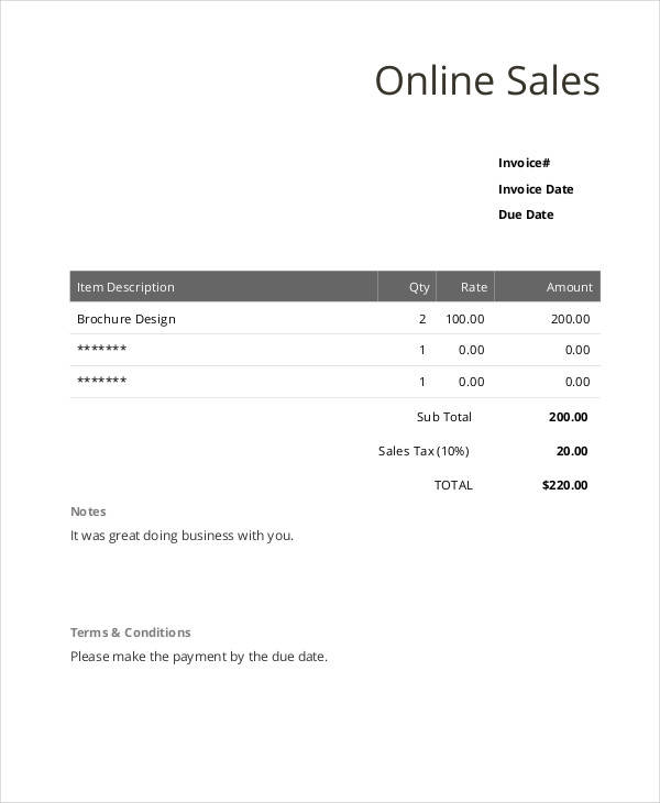 online sales invoice1