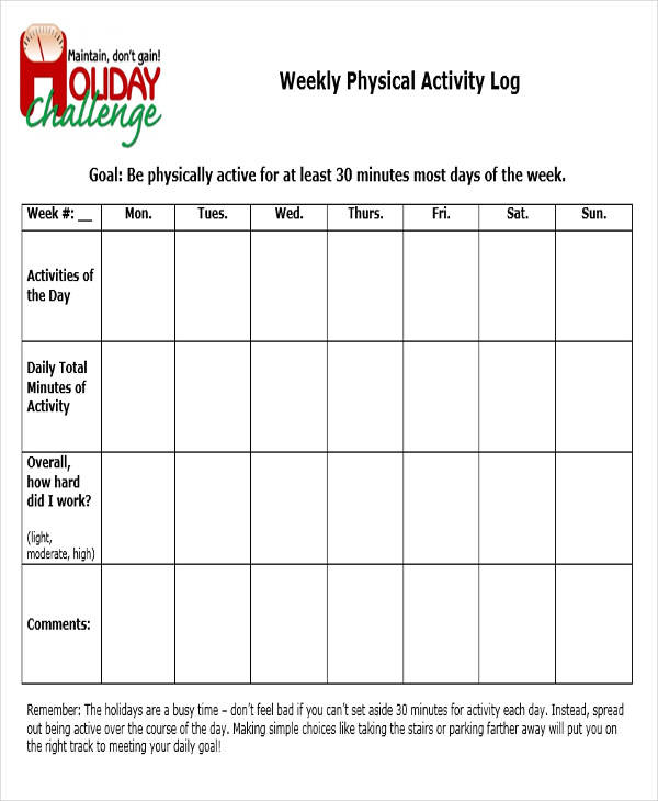 physical activity log1