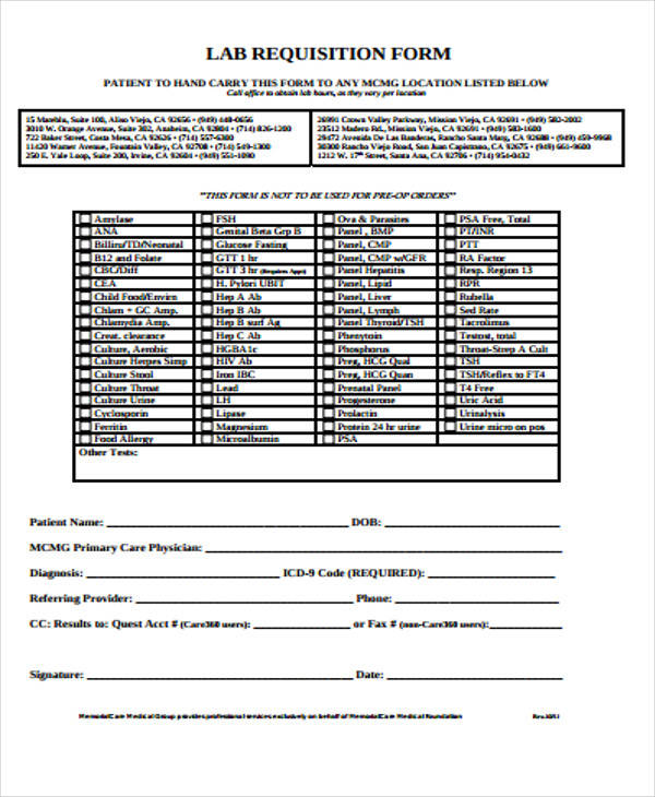 FREE 43 Requisition Forms In PDF MS Word