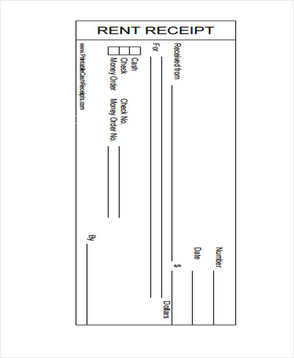 printable receipt for rent payment