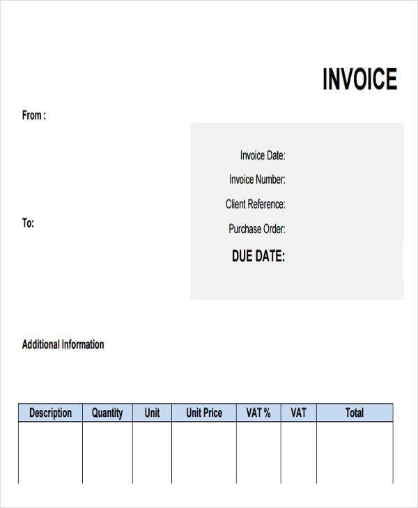 private contractor invoice