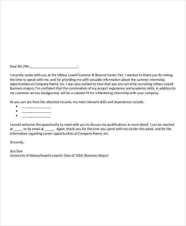professional thank you follow up letter sample
