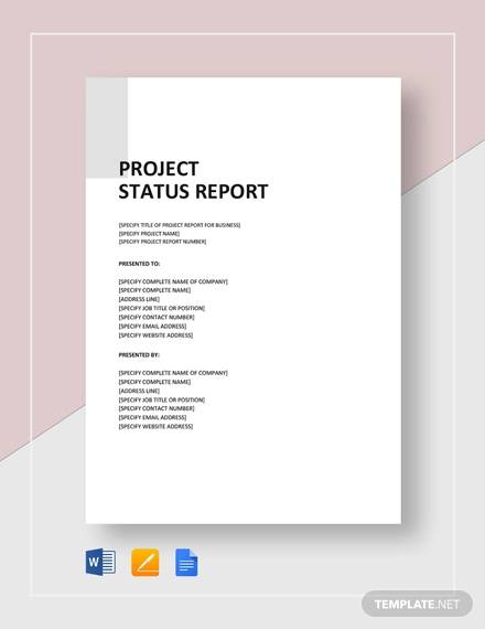 project status report 