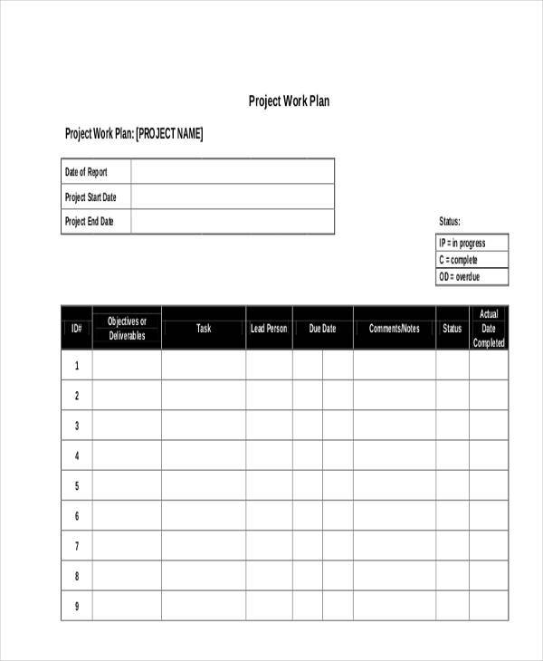 project work plan pdf