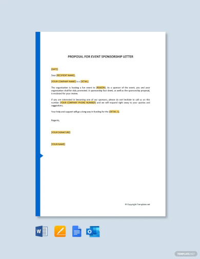 proposal for event sponsorship letter template