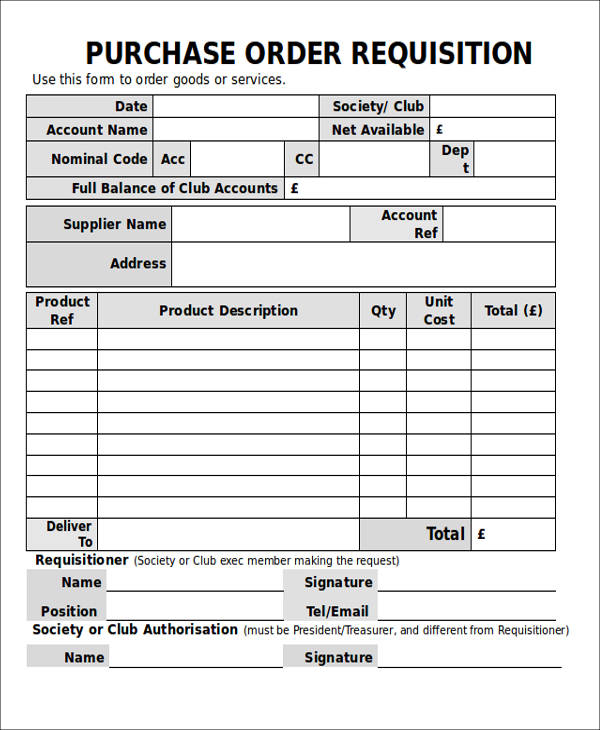 order requisition form
 8+ Requisition Forms in Doc