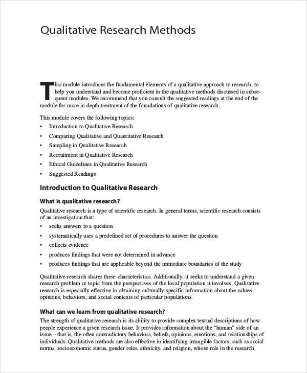 research paper qualitative example